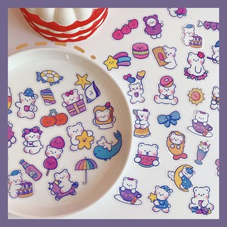 Sticker dán, sticker Túi gam màu Hologram tím Zanmoo