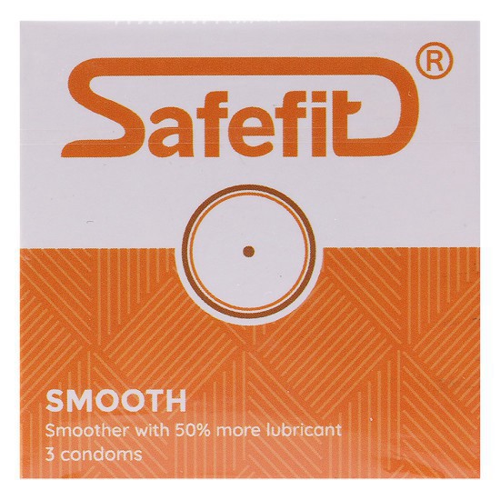 [G02] Bao cao su Siêu mỏng, Nhiều gel bôi trơn SafeFit Smooth Hộp 3 cái CON409 S013 '