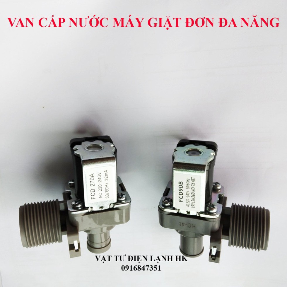 HSGD Van điện từ cấp nước máy giặt đa năng - Van cấp đơn MG 44 D487