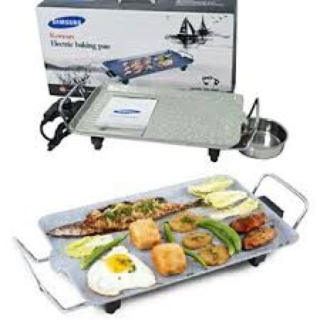 Bếp nướng điện không khói vân đá trắng