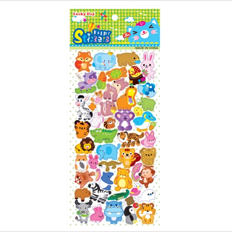 Bộ 40-60 miếng dán sticker nhiều màu sắc ngộ ngĩnh đáng yêu cho bé Goodbabyvn