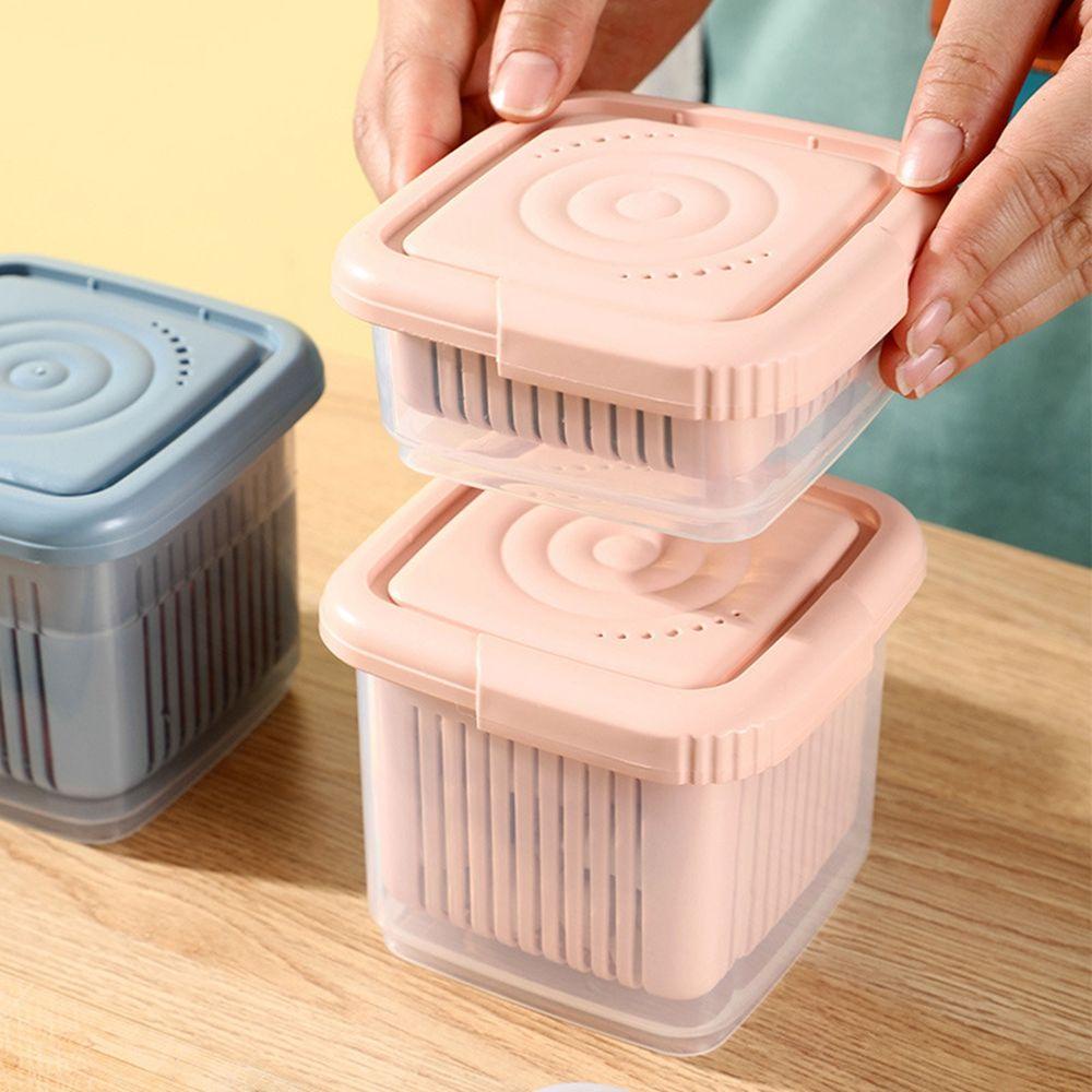 Hộp Đựng Trái Cây Hai Tầng Mini Có Nắp Đậy Và Khay Đựng