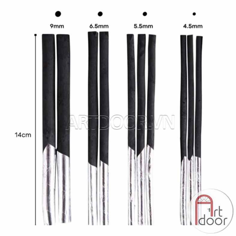 [ARTDOOR] Than cành MONT MARTE Willow Charcoal 10 cây (hộp thiếc)