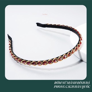 Bờm Tóc Nữ Bờm Thời Trang Nữ Mảnh Đính Đá Phong Cách Hàn Quốc_Leau BT01