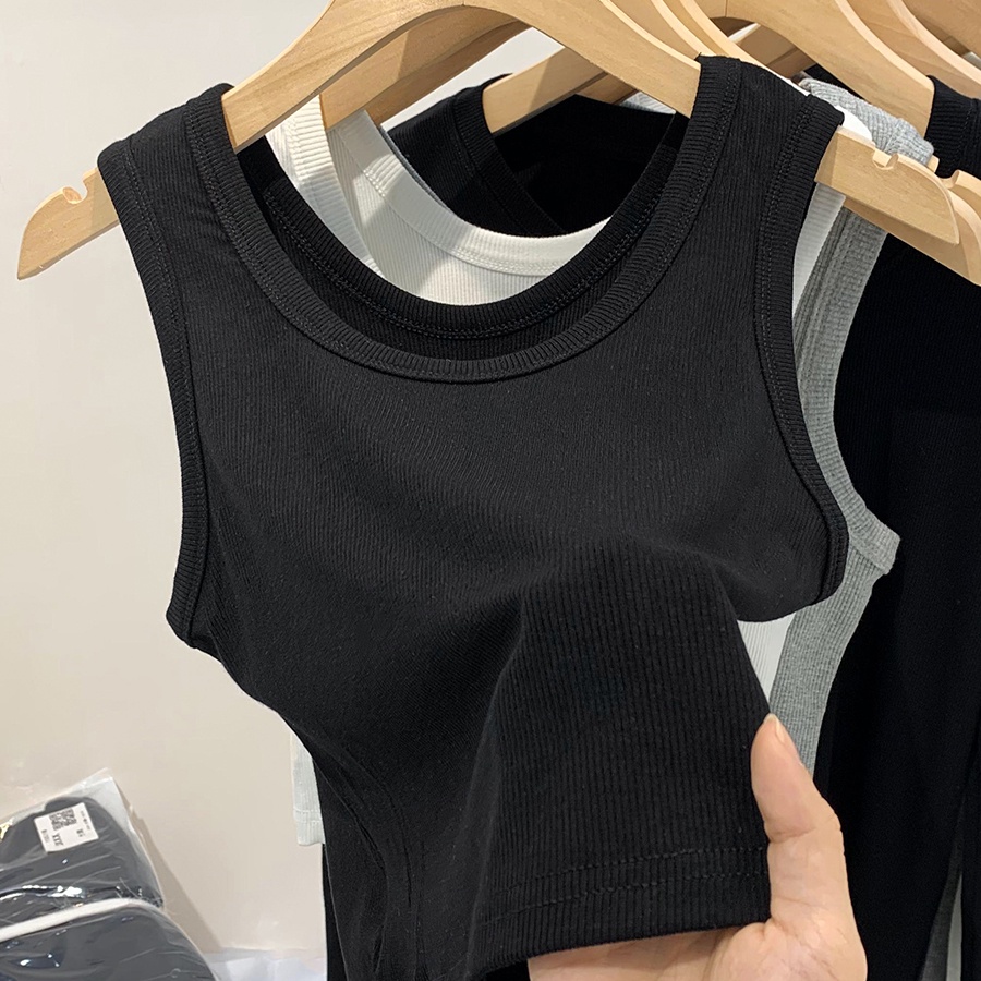 SUXI Áo Ba Lỗ Màu Sắc Đơn Giản Thời Trang Mùa Hè Cho Nữ