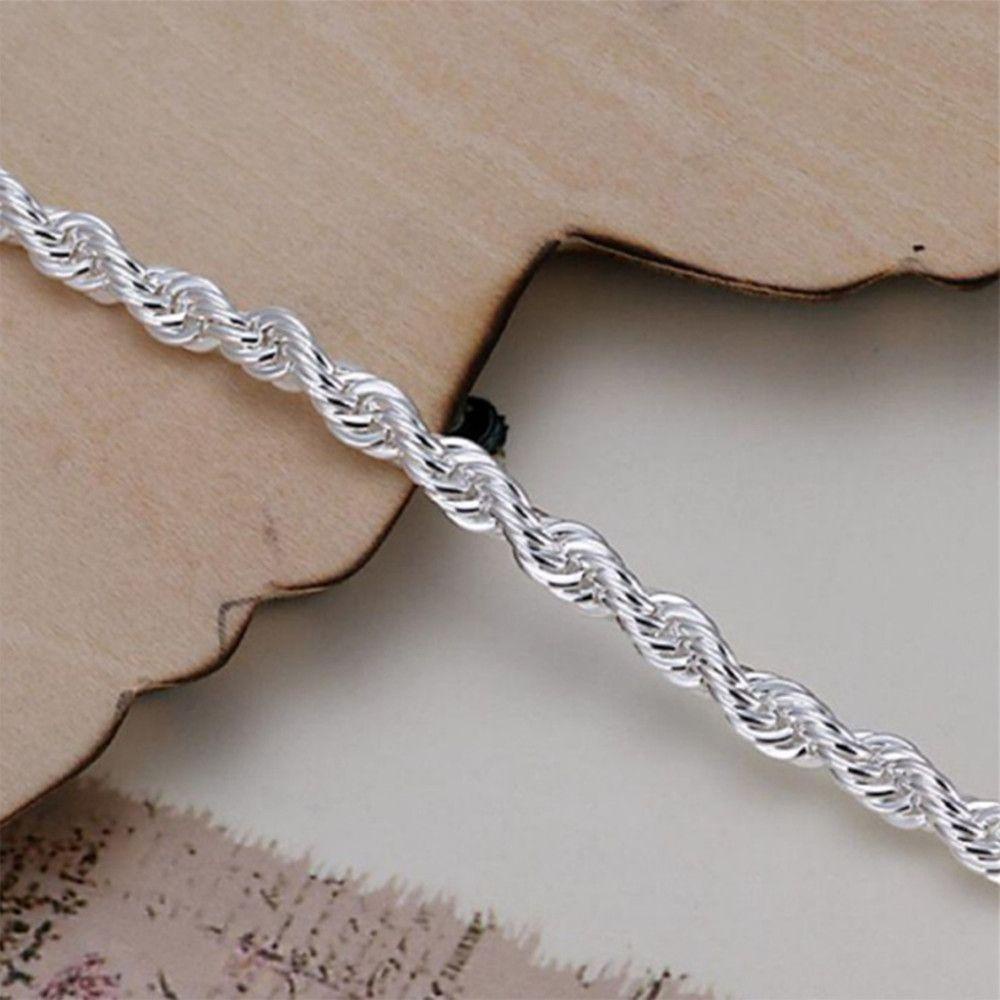 Vòng Tay Dây Xoắn 4MM Hợp Thời Trang Cho Nam Và Nữ