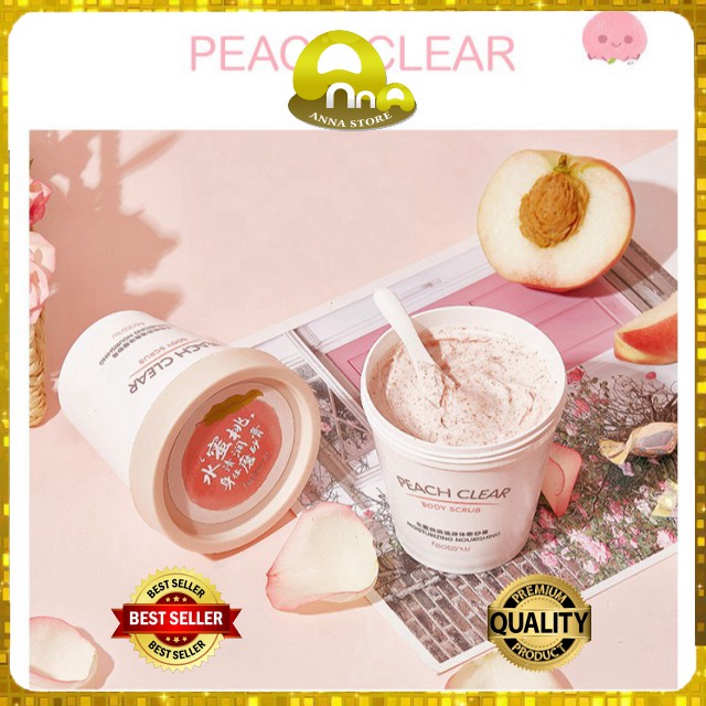 [100% SÁNG MỊN DA] Kem Tẩy Da Chết Peach Clear Body Scrub 200ML, Trị Mụn, Dưỡng Ẩm, Làm Đẹp Da Cam Kết Chất Lượng -Anna | BigBuy360 - bigbuy360.vn