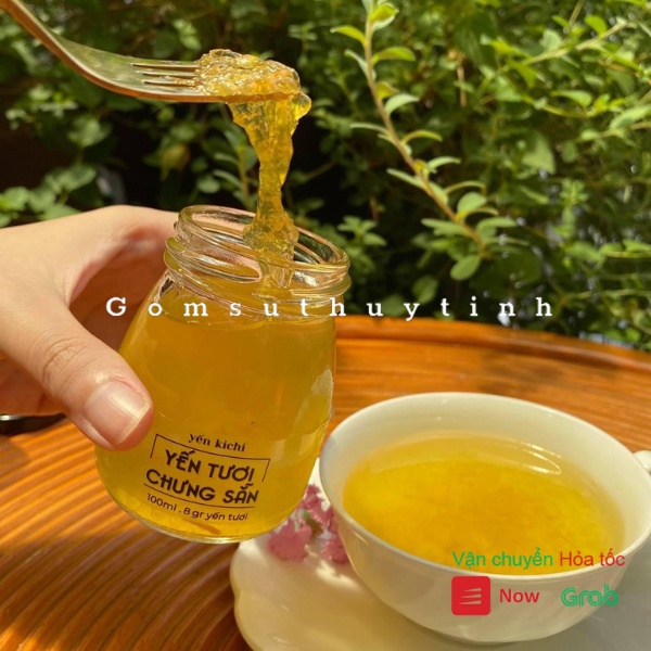 Hũ thủy tinh tròn nắp thiếc dùng chưng yến, đựng gia vị, làm sữa chua 100ml