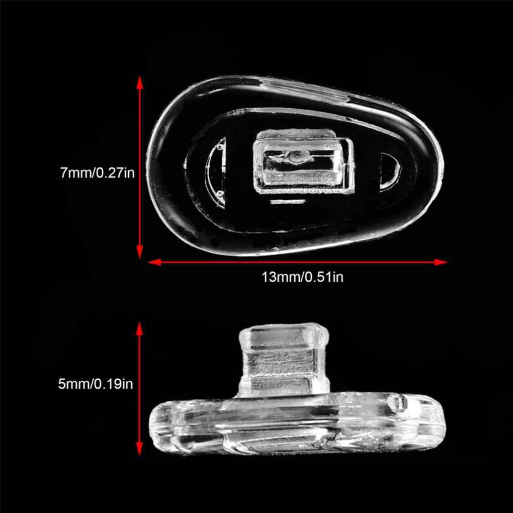 Set 5 Cặp Đệm Mũi Bằng Silicon Hình Oval Trong Suốt Dùng Sửa Chữa Thay Thế Cho Mắt Kính
