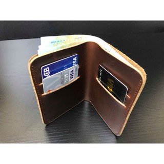Ví Da Handmade - Ví Đứng Da Thật Nguyên Miếng