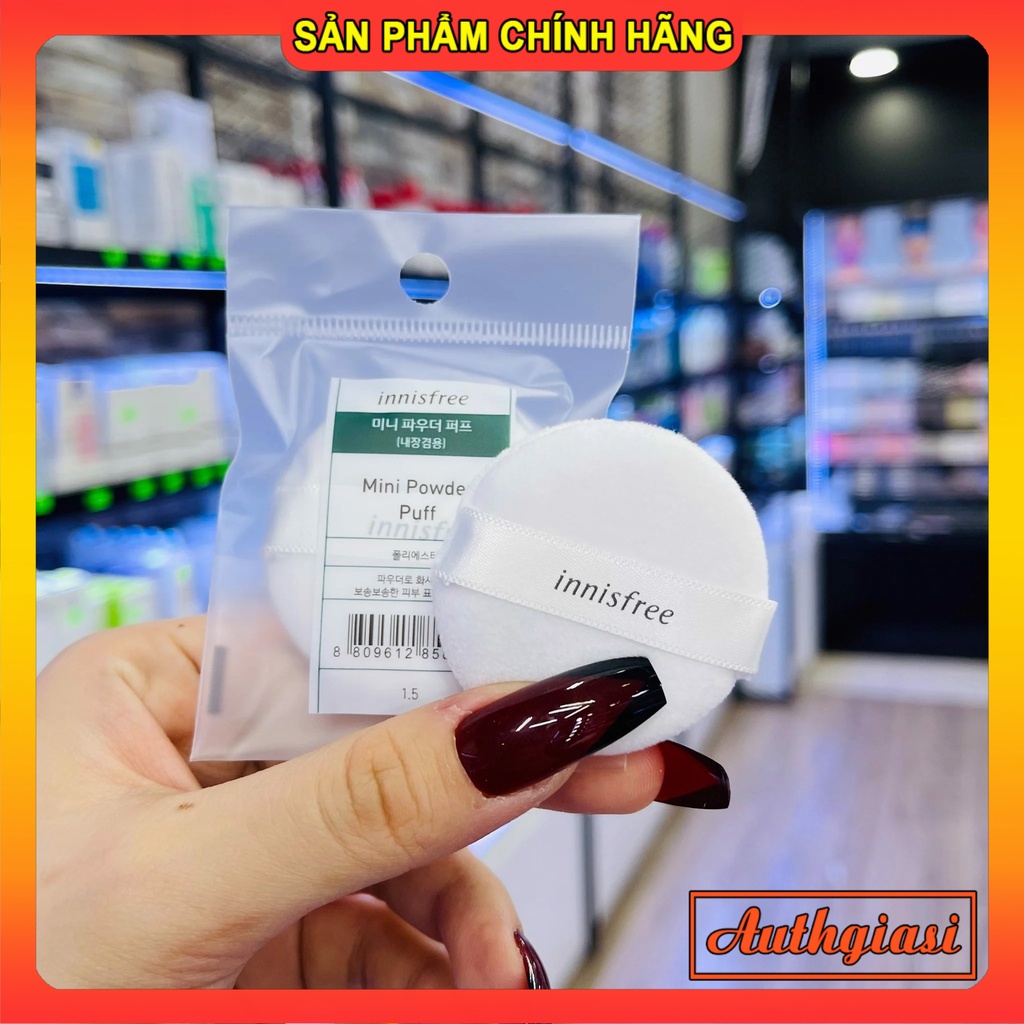 Bông mút tán phấn nén phủ bột INNISFREE Mini Pact / Powder Puff mềm mịn tán đều trên da hiệu quả