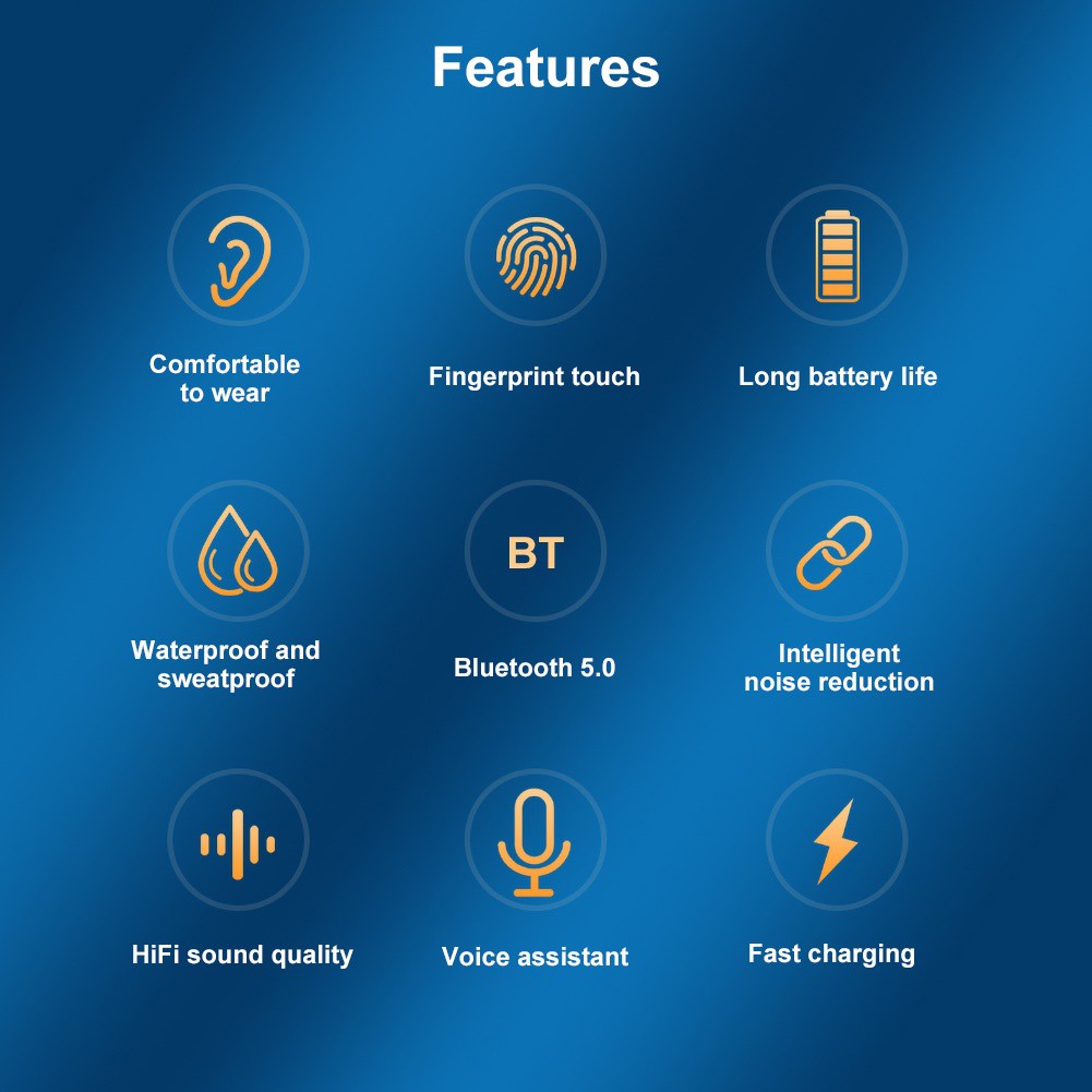 Tai Nghe Không Dây Hel + A2 Tws Bluetooth 5.0 Cảm Ứng Thông Minh Chống Thấm Nước Kèm Mic