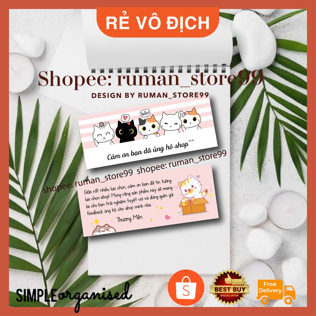 Thiệp cảm ơn khách hàng, card cảm ơn, card thank you rẻ đẹp