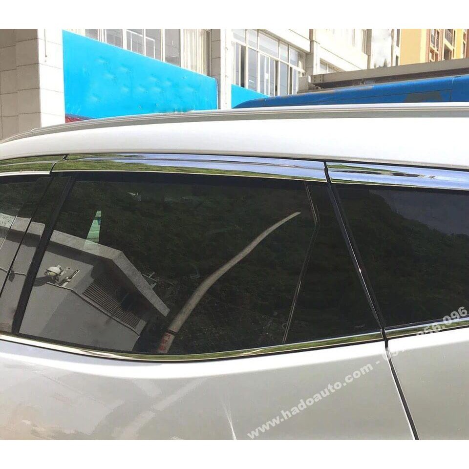 Vè Che Mưa Xe Hyundai Santafe 2019 2020 2021 Mạ Crom Hàn Quốc Cao Cấp - 6PC- tặng kèm keo tăng dính