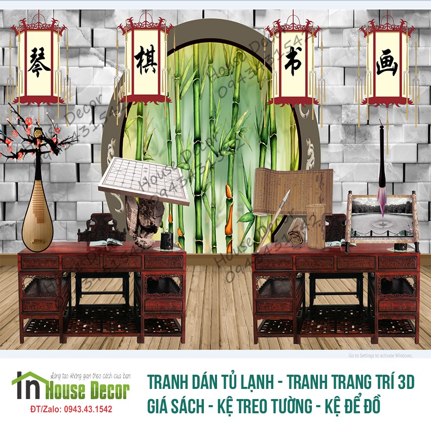 Decal Dán Tường Cửa sổ Phong Cảnh - Tranh 3d phòng khách - TRANH DÁN TƯỜNG KHUNG CẢNH CỬA SỔ - cs5