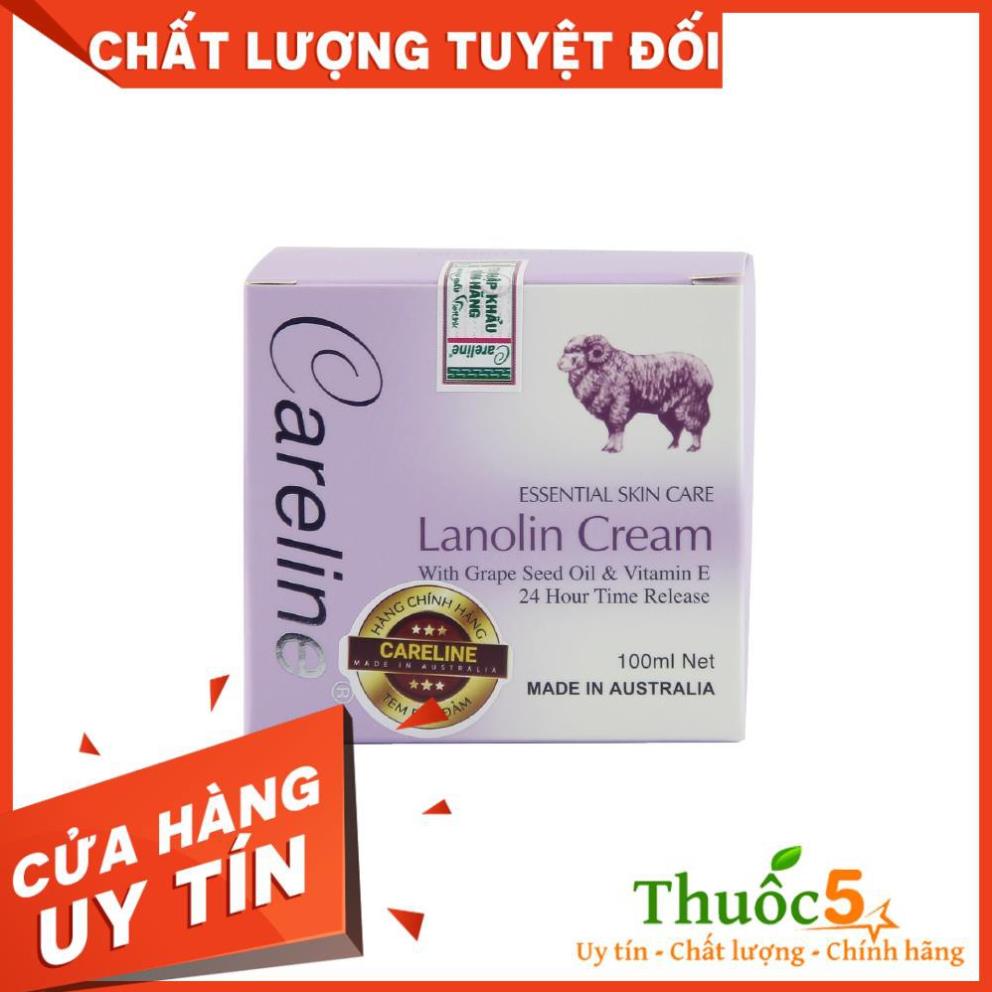 [Giá Gốc] Kem dưỡng da mỡ cừu Careline Lanolin Cream - Hộp 100ml