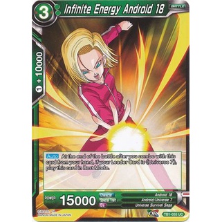 Thẻ bài Dragonball - bản tiếng Anh - Infinite Energy Android 18 / TB1-055'