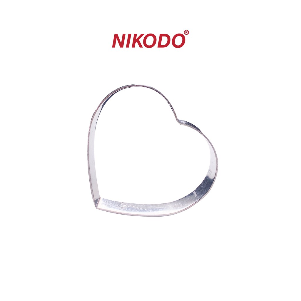 Khuôn trái tim Nikodo làm yến tinh chế, cắt bánh, nhấn cookie bằng inox không gỉ, an toàn vệ sinh thực phẩm