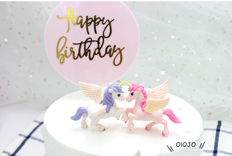 Topper Cắm Trang Trí Bánh Kem Hình Chữ Happy Birthday Sáng Tạo