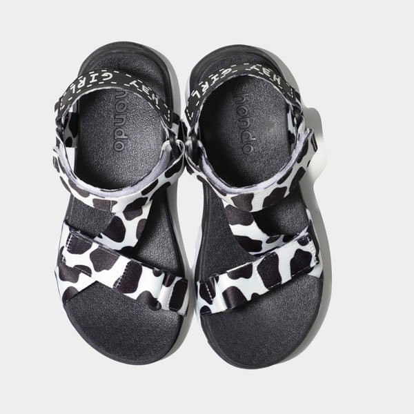 SHONDO | Sandal Shondo Girly đen quai bò sữa GIM1011