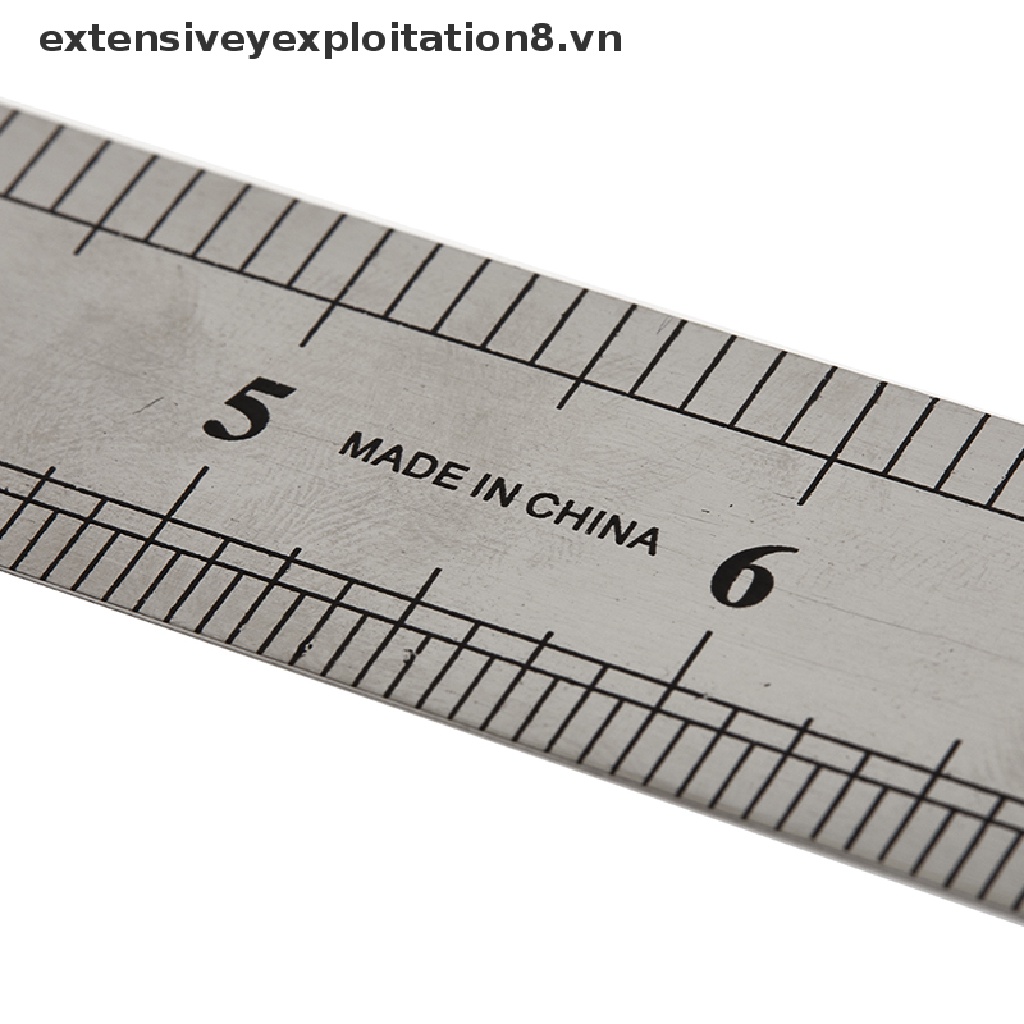 Thước đo hai mặt bằng thép không gỉ 15-30cm chất lượng cao