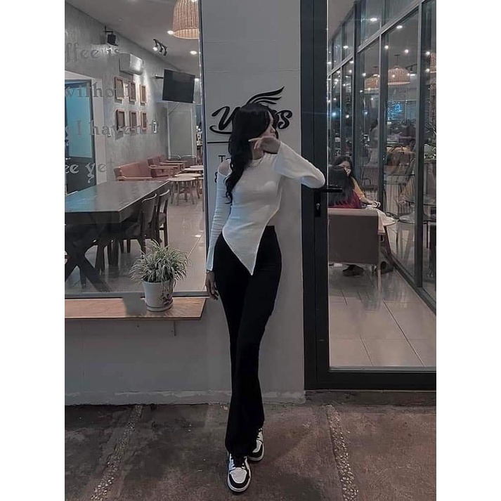 Quần ống loe thun thái legging Rainbow