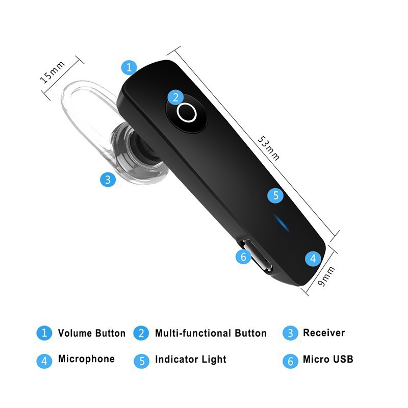 Tai Nghe Bluetooth 4.1 Không Dây Mini Có Mic mm