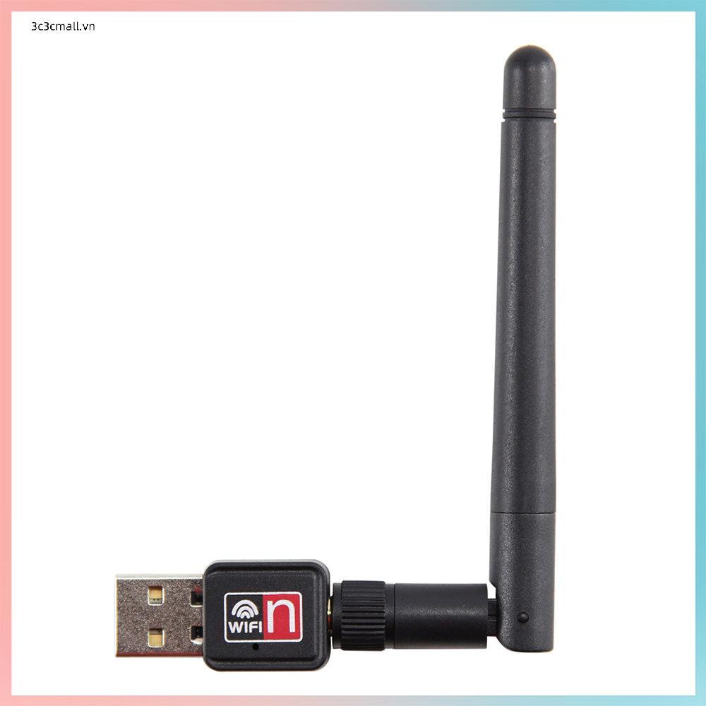 ✨chất lượng cao✨Mini USB 150M 150Mbps Wireless LAN Adapter 802.11b/n/g WiFi w/ 2dBi Antenna