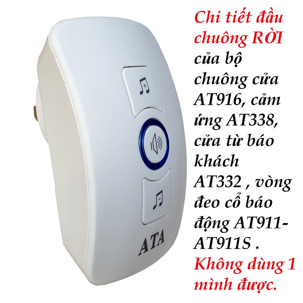 Chi tiết rời đầu chuông báo của bộ chuông AT916 - AT338 - AT332 - AT216 - không dùng 1 mình được.