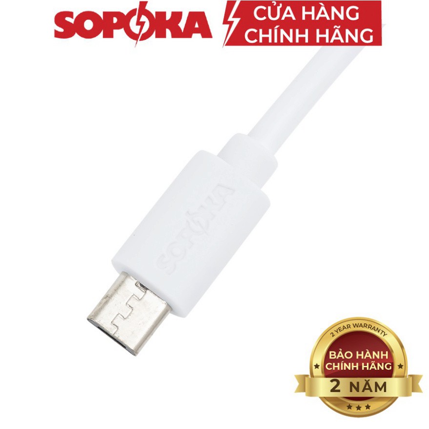 Cáp sạc SOPOKA DQ01 chân Micro USB chính hãng dây 1M