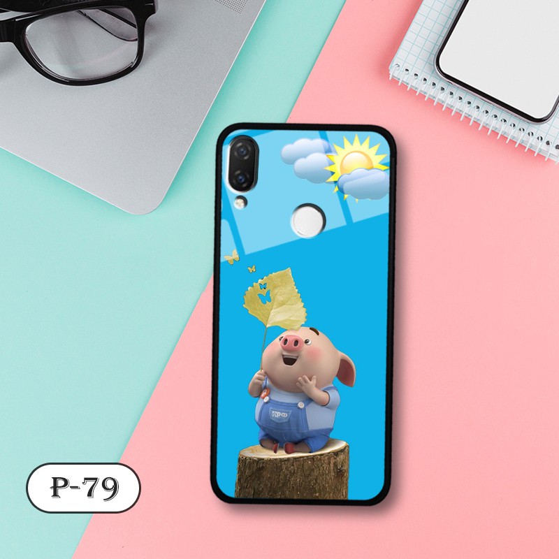 Ốp kính in hình cute Huawei Nova 3e