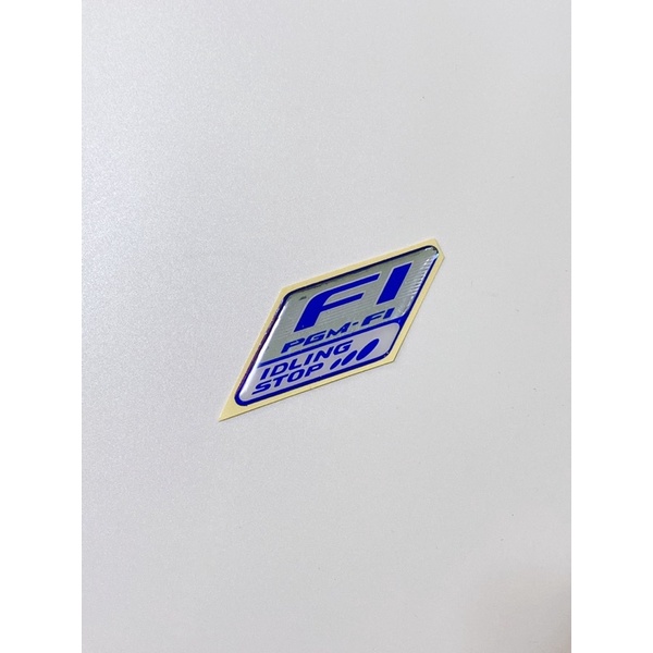 Tem nổi chữ PGM-Fi, logo Fi idling stop, Fi dán cho xe Honda, yamaha