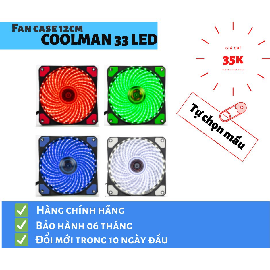 Fan Case 12cm Coolmoon 33 màu.