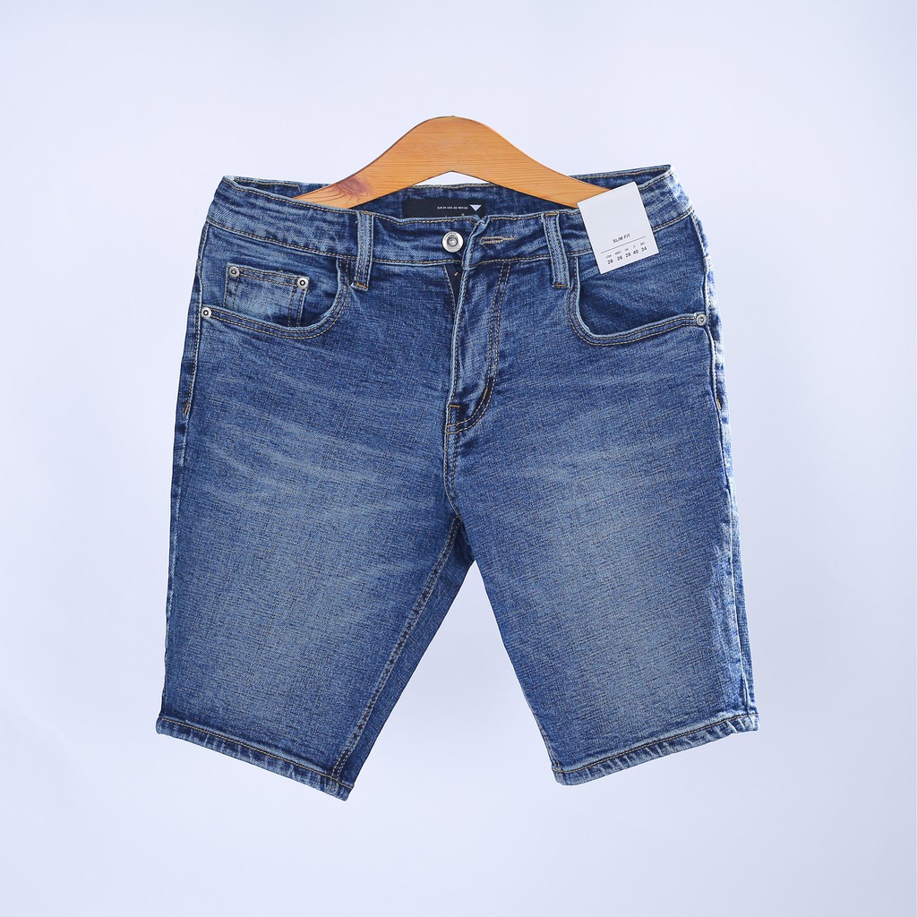 Quần Short Nam Vải Jean Cao Cấp, Form Slimfit Đẹp Dễ Phối Đồ Phong Cách Cá Tính - QN08