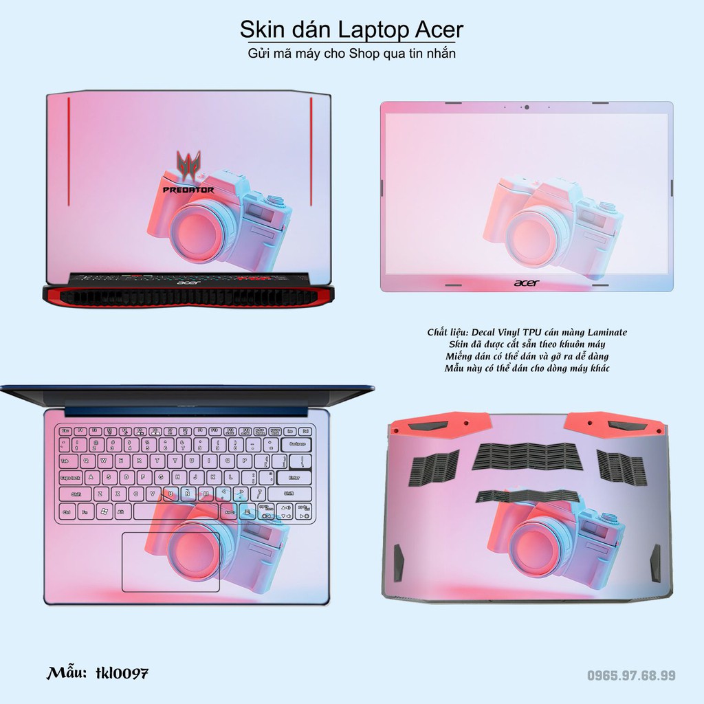 Skin dán Laptop Acer in hình thiết kế _nhiều mẫu 2 (inbox mã máy cho Shop)