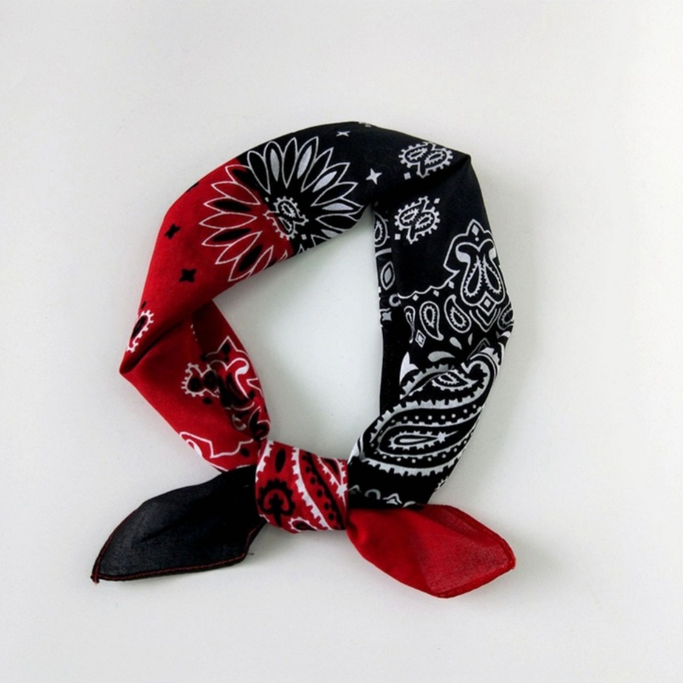 Khăn bandana, khăn turban nam nữ cotton 100% l1, khăn buộc đầu 55x55cm