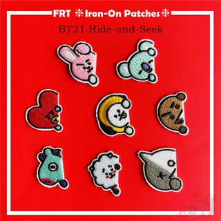 ☸ Miếng Dán Ủi Quần Áo Họa Tiết BT21 ☸ 1 Miếng Dán Ủi Thêu Hình Nhóm Nhạc BTS