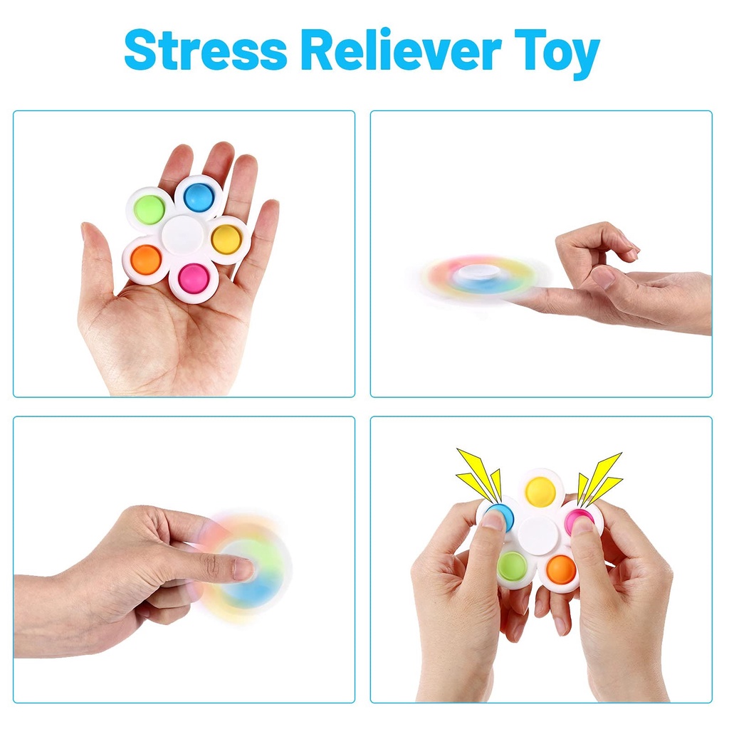 Dimple Simple Spinner Fidget - Pop It Bấm Bong Bóng Con Quay shopbecat