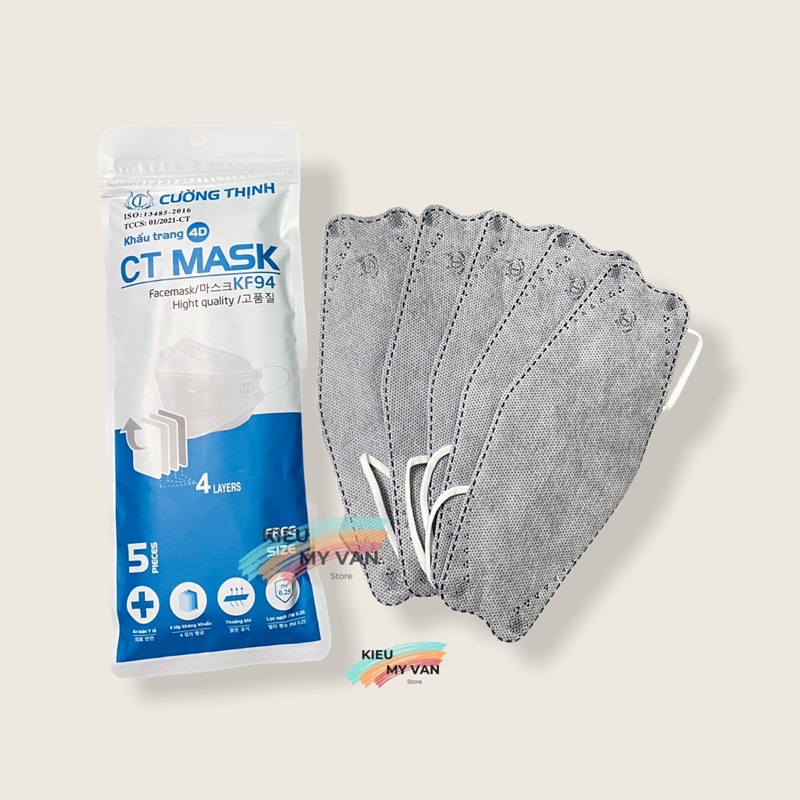 Khẩu Trang KF94 4D Cường Thịnh, 4D Vinapro ,Túi 10 chiếc