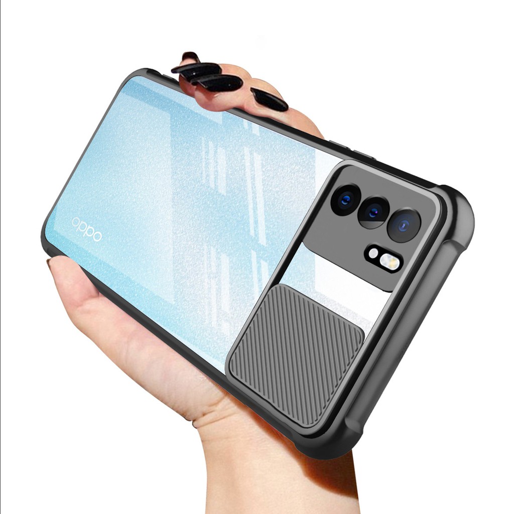 Ốp điện thoại mềm nắp trượt bảo vệ camera chống rơi thời trang cho Oppo Reno6 5g Reno6 Pro 5g Reno6 Z 5g