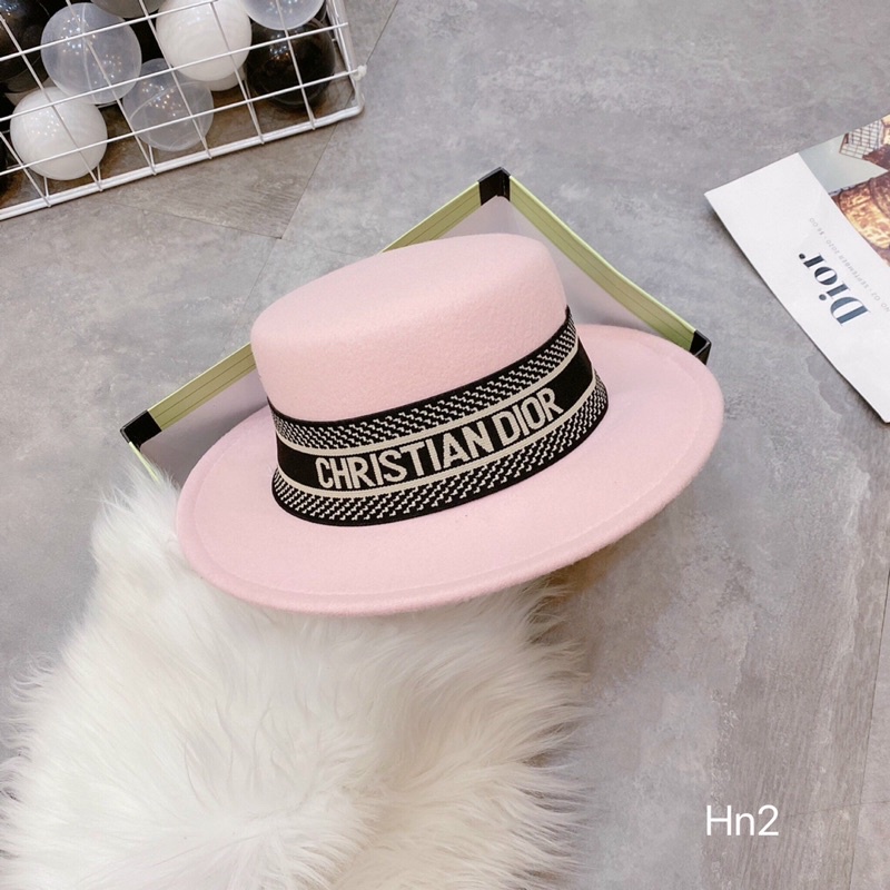 Mũ vành dạ đầu bằng đai dior hot hit siêu sang