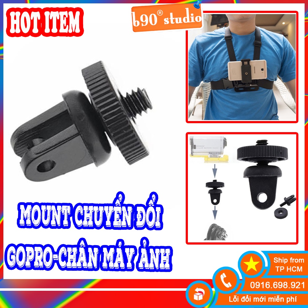 GIÁ SỈ  Mount Chuyển Đổi Lỗ Phụ Kiện Gopro Đinh Ốc 1/4 Giá Đỡ Ba Chân Cho Máy Ảnh Kẹp Điện Thoại