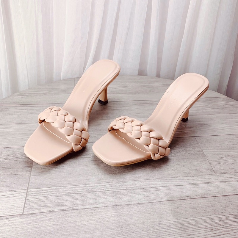 Guốc / Dép cao gót vặn thừng cực xinh cao 7cm - s105