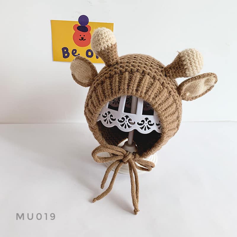 Mũ len sừng kute cho bé - MU19