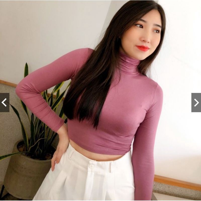 Áo thun tay dài cổ lọ