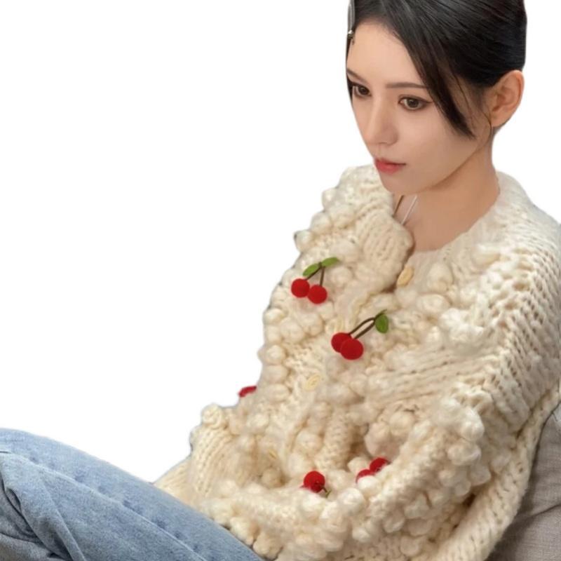 Áo Khoác Dệt Kim Kiểu Retro Thời Trang Xuân Thu Ấm Áp