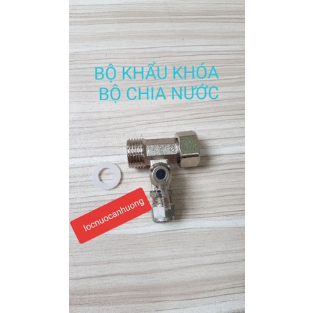 Bộ khẩu khóa liền inox. bộ chia nước đầu vào cho máy lọc nước. bộ chia nước. bokhoanuocdauvaochomaylocnuoc