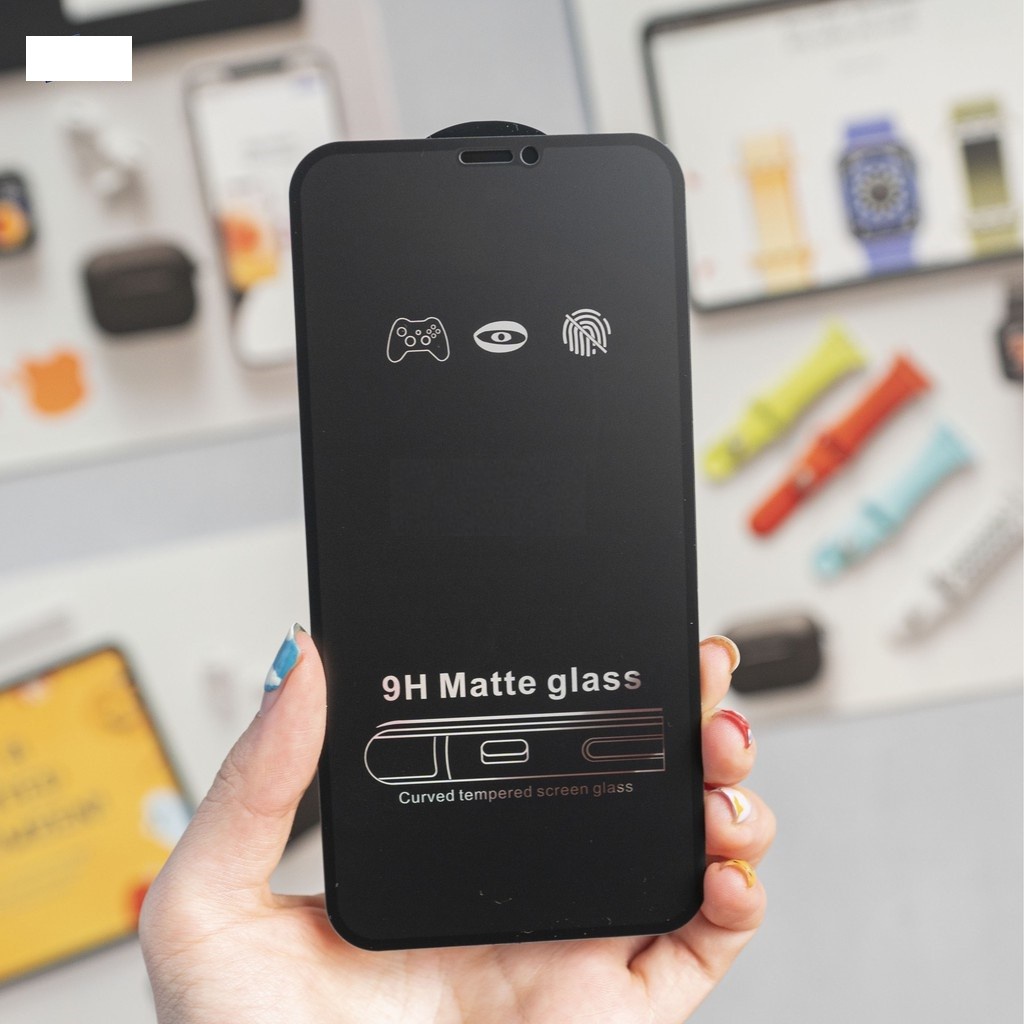 Kính Cường Lực Full màn IPhone 6 -13 ProMax Cường lực nhám chống bám vân tay cao cấp