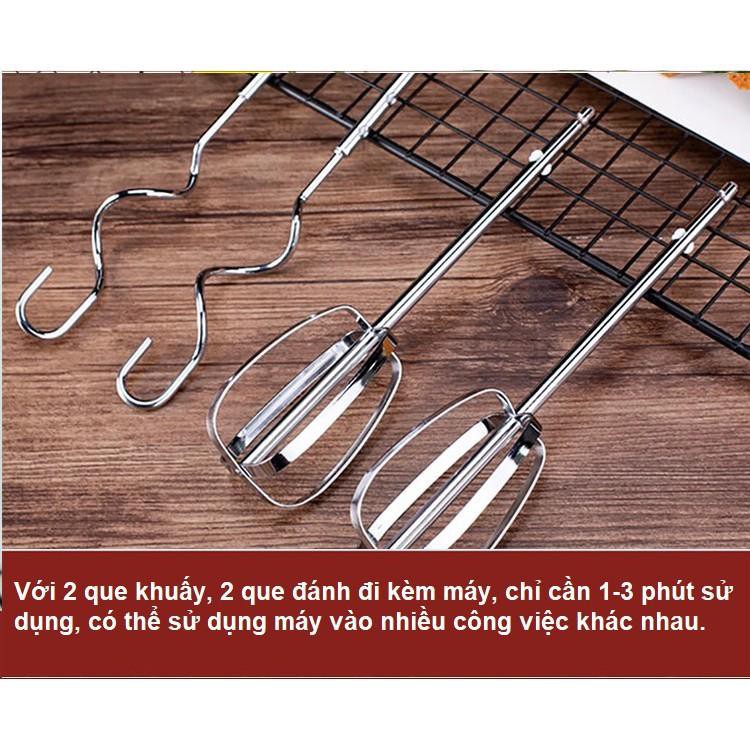 Siêu phẩm Máy Đánh Trứng Trộn Bột Cầm Tay Cao Cấp ❤7 Tốc Độ Kèm 4 Que Trộn Inox❤