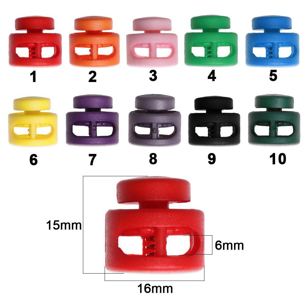 Set 20 Kẹp Nhựa Hai Lỗ 6mm Nhiều Màu Sắc